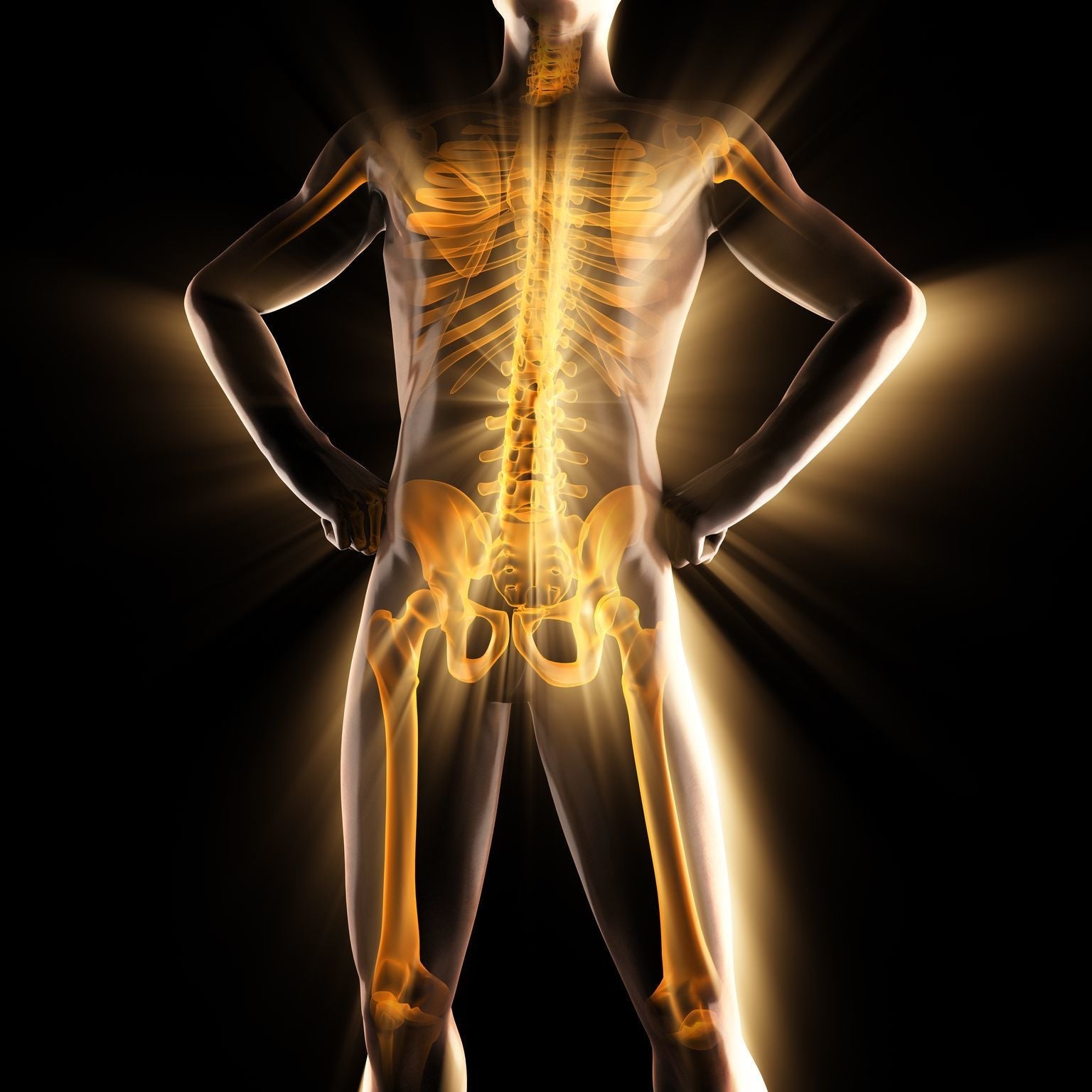 golden transparent human