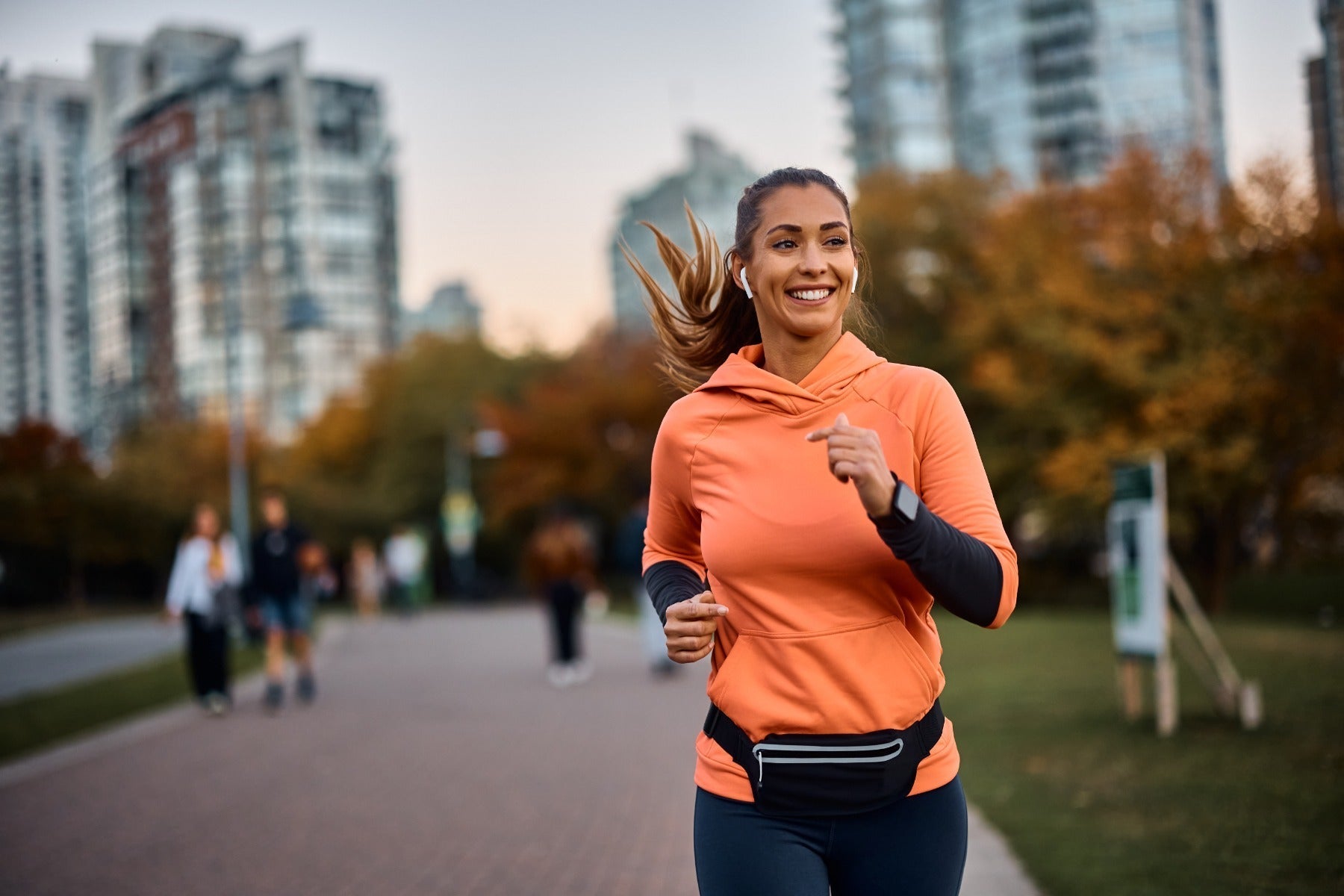Woman jogging outdoors